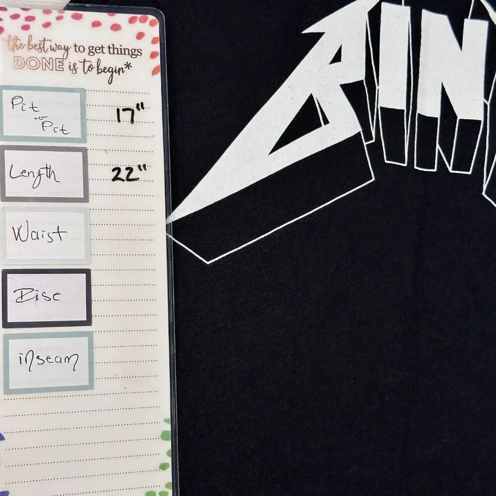 Anine Bing Lennon Black Logo Muscle Tank-Organic Cotton Sz Small Embroider Logo - Picture 5 of 8